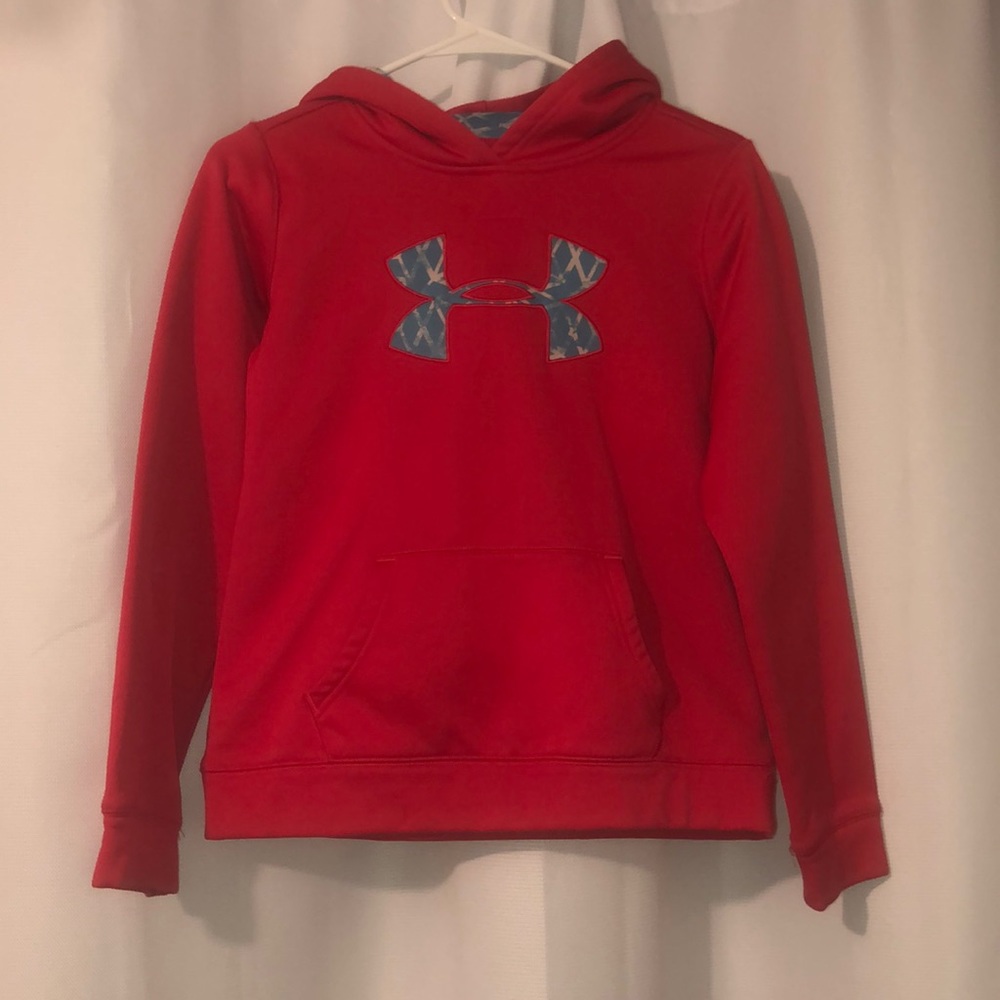 Pink White And Blue Under Armour Hoodie